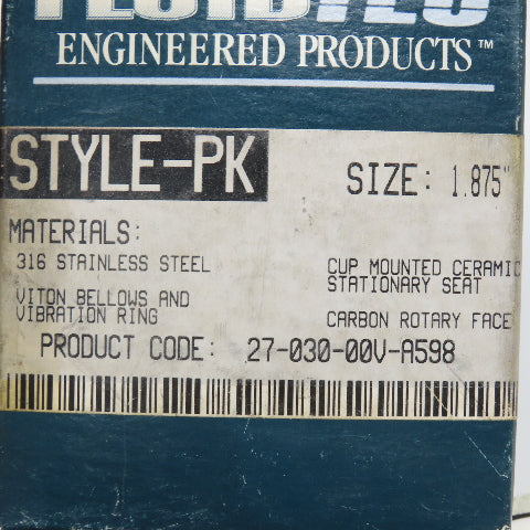 Fluidtec Style PK 27-030-00V-A598 1.875" Stainless Steel Carbon Rotary Face Seal