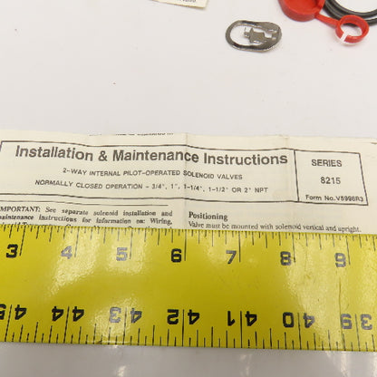 Asco Series 8215 2 Way Internal Pilot Operated Valve Repair Kit