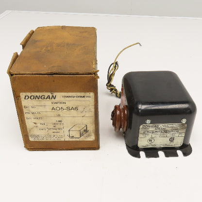 Dongan AO5-SA6 120V Ignition Transformer 5,000V Sec. .115kVa