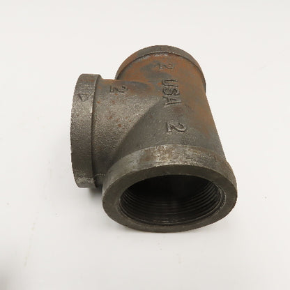 Ward 2" Malleable Black Iron TEE Lot Of 2