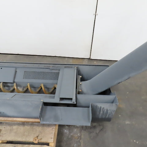 1/2HP 4" OD Chip Conveyor Trash Screw Auger Trough 16FPM 220V 3PH 76"x16"Intake