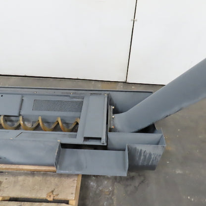 1/2HP 4" OD Chip Conveyor Trash Screw Auger Trough 16FPM 220V 3PH 76"x16"Intake