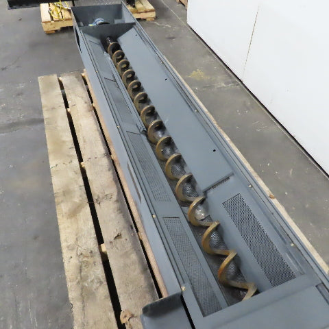1/2HP 4" OD Chip Conveyor Trash Screw Auger Trough 16FPM 220V 3PH 76"x16"Intake