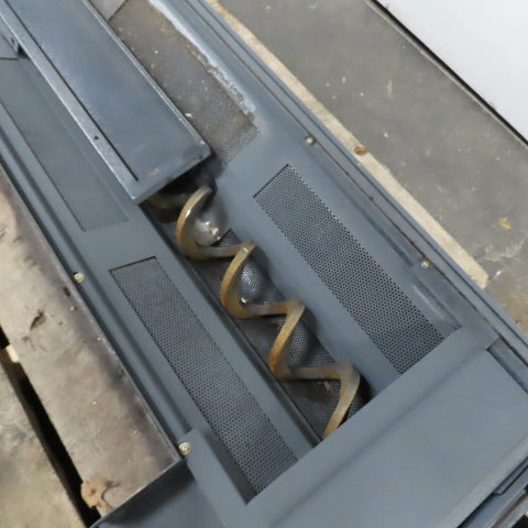 1/2HP 4" OD Chip Conveyor Trash Screw Auger Trough 16FPM 220V 3PH 76"x16"Intake