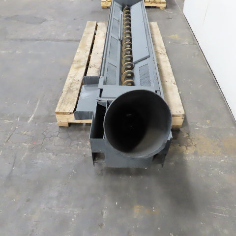 1/2HP 4" OD Chip Conveyor Trash Screw Auger Trough 16FPM 220V 3PH 76"x16"Intake