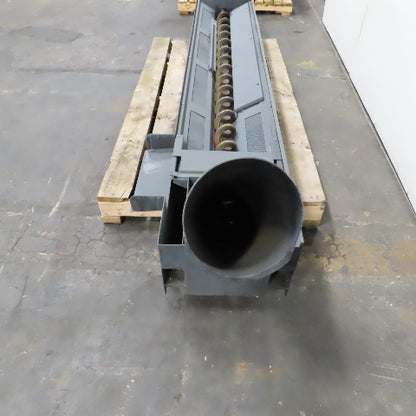 1/2HP 4" OD Chip Conveyor Trash Screw Auger Trough 16FPM 220V 3PH 76"x16"Intake