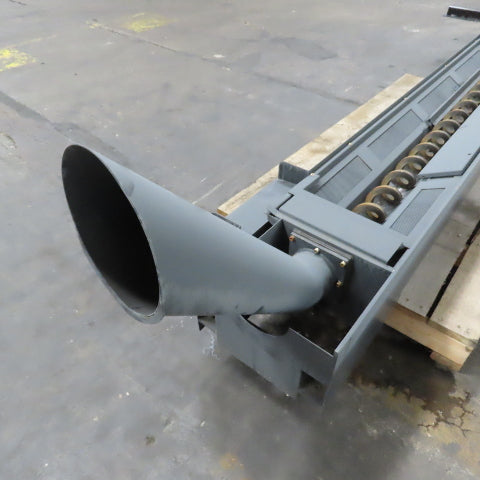 1/2HP 4" OD Chip Conveyor Trash Screw Auger Trough 16FPM 220V 3PH 76"x16"Intake