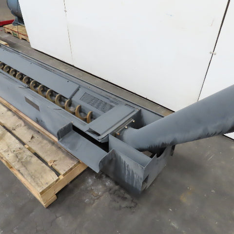 1/2HP 4" OD Chip Conveyor Trash Screw Auger Trough 16FPM 220V 3PH 76"x16"Intake