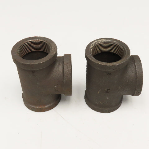 Grinnell 1-1/2" Malleable Black Iron Pipe TEE Lot Of 2