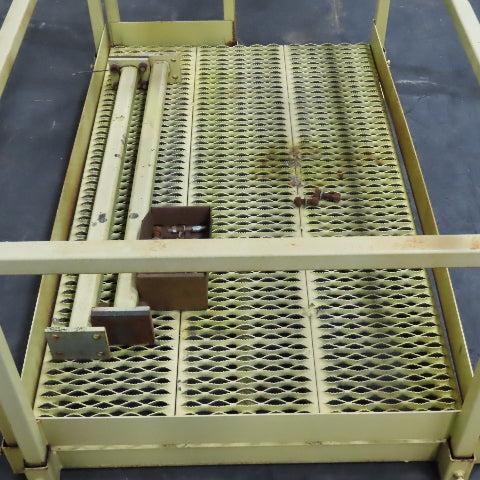 36" x 60" Scaffold Safety Cage Basket Platform W/ 42" Railing 18" Gate & 2 Posts