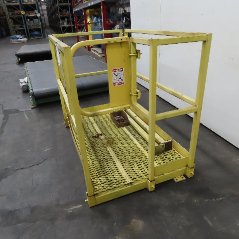 36" x 60" Scaffold Safety Cage Basket Platform W/ 42" Railing 18" Gate & 2 Posts