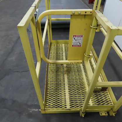 36" x 60" Scaffold Safety Cage Basket Platform W/ 42" Railing 18" Gate & 2 Posts