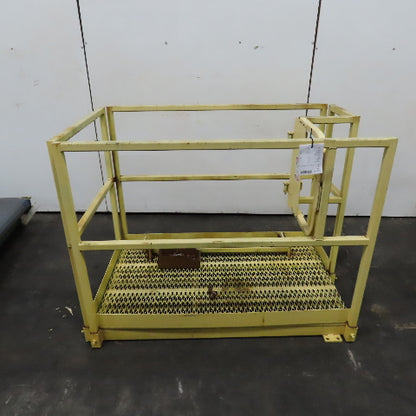 36" x 60" Scaffold Safety Cage Basket Platform W/ 42" Railing 18" Gate & 2 Posts