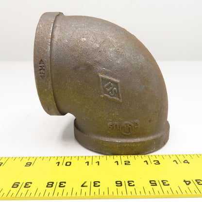 SCI 3" Malleable Black Iron Pipe Elbow 90°