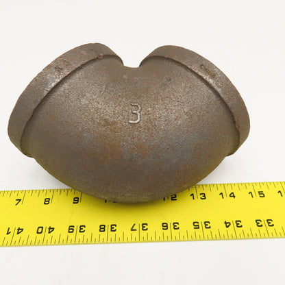 SCI 3" Malleable Black Iron Pipe Elbow 90°