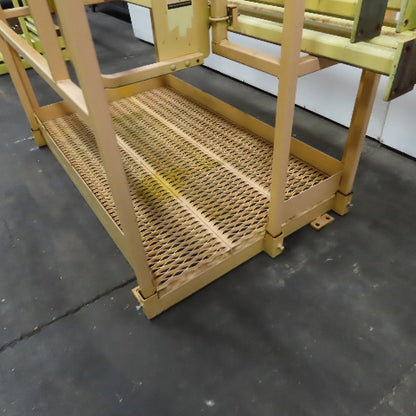 36" x 60" Scaffold Safety Cage Basket Platform W/ 42" Railing 18" Gate & 6 Posts