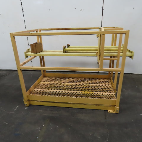 36" x 60" Scaffold Safety Cage Basket Platform W/ 42" Railing 18" Gate & 6 Posts