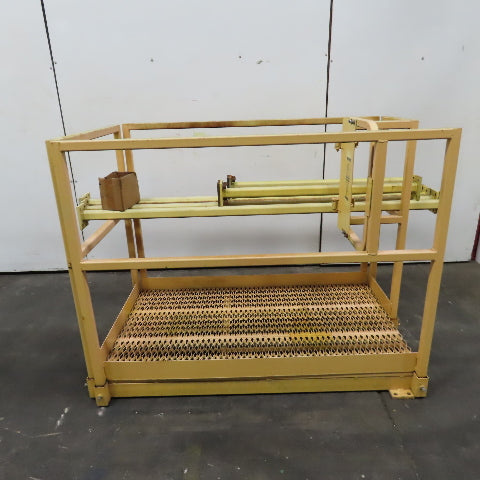36" x 60" Scaffold Safety Cage Basket Platform W/ 42" Railing 18" Gate & 6 Posts
