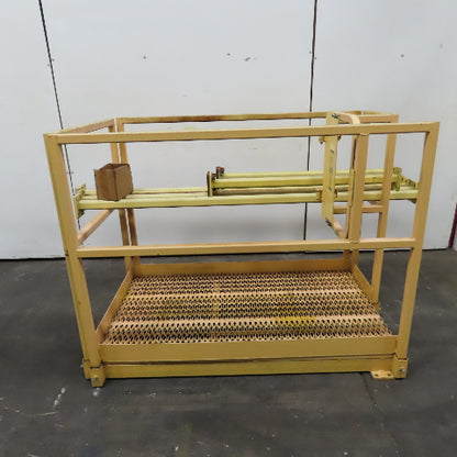 36" x 60" Scaffold Safety Cage Basket Platform W/ 42" Railing 18" Gate & 6 Posts