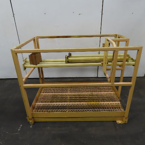 36" x 60" Scaffold Safety Cage Basket Platform W/ 42" Railing 18" Gate & 6 Posts