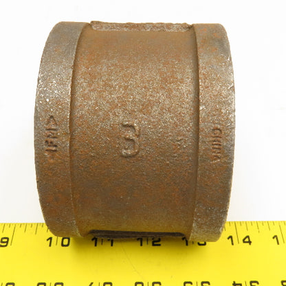 SCI 3" Malleable Black Iron Pipe Coupling Coupler