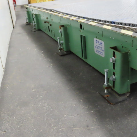 C & M 10' x 6' Slide Bed Conveyor W/ Table Top Belt 68FPM 230/460V 3PH 2HP
