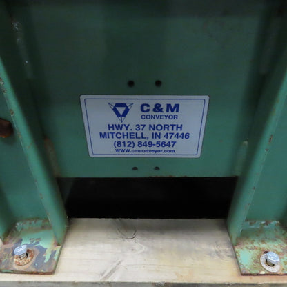 C & M 10' x 6' Slide Bed Conveyor W/ Table Top Belt 230/460V 3PH 2HP