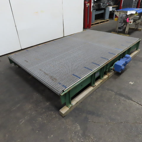 C & M 10' x 6' Slide Bed Conveyor W/ Table Top Belt 230/460V 3PH 2HP