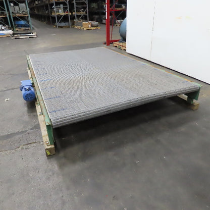 C & M 10' x 6' Slide Bed Conveyor W/ Table Top Belt 230/460V 3PH 2HP