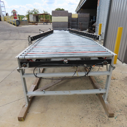 ACS 57" x 13' Powered Roller Belt Lift 90° Transfer Conveyor 116FPM 54" BF