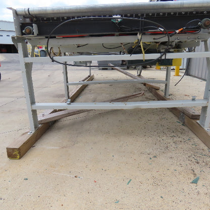 ACS 57" x 13' Powered Roller Belt Lift 90° Transfer Conveyor 116FPM 54" BF
