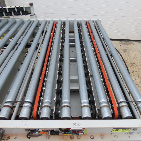 ACS 57" x 13' Powered Roller Belt Lift 90° Transfer Conveyor 116FPM 54" BF