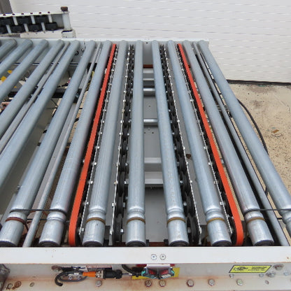 ACS 57" x 13' Powered Roller Belt Lift 90° Transfer Conveyor 116FPM 54" BF
