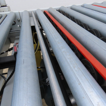 ACS 57" x 13' Powered Roller Belt Lift 90° Transfer Conveyor 116FPM 54" BF