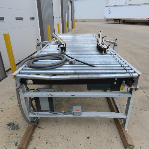 ACS 57" x 13' Powered Roller Belt Lift 90° Transfer Conveyor 116FPM 54" BF