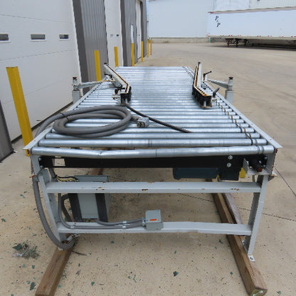 ACS 57" x 13' Powered Roller Belt Lift 90° Transfer Conveyor 116FPM 54" BF
