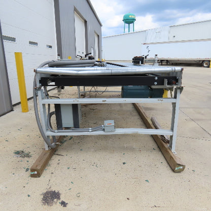ACS 57" x 13' Powered Roller Belt Lift 90° Transfer Conveyor 116FPM 54" BF