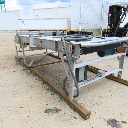 ACS 57" x 13' Powered Roller Belt Lift 90° Transfer Conveyor 116FPM 54" BF