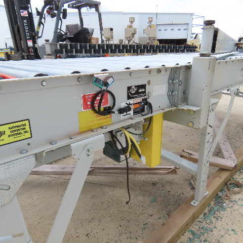 ACS 57" x 13' Powered Roller Belt Lift 90° Transfer Conveyor 116FPM 54" BF