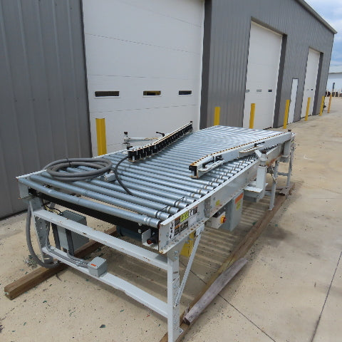 ACS 57" x 13' Powered Roller Belt Lift 90° Transfer Conveyor 116FPM 54" BF