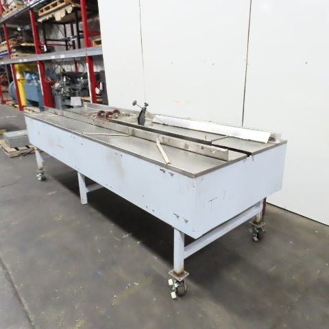 STS 11' Long x 42" Wide Stainless Top Carton Box Pull/Push Drag Conveyor .25HP