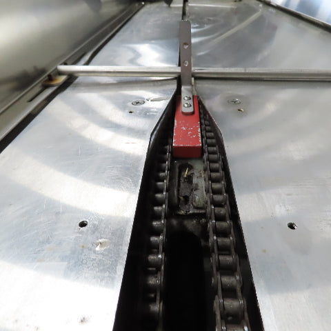 STS 11' Long x 42" Wide Stainless Top Carton Box Pull/Push Drag Conveyor .25HP