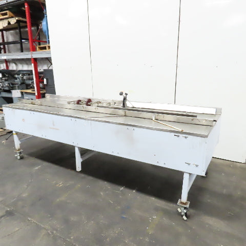STS 11' Long x 42" Wide Stainless Top Carton Box Pull/Push Drag Conveyor .25HP