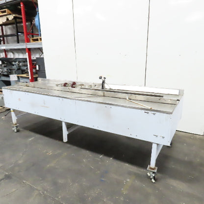 STS 11' Long x 42" Wide Stainless Top Carton Box Pull/Push Drag Conveyor .25HP