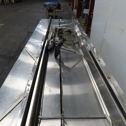 STS 11' Long x 42" Wide Stainless Top Carton Box Pull/Push Drag Conveyor .25HP
