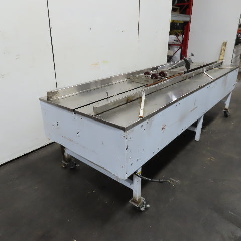STS 11' Long x 42" Wide Stainless Top Carton Box Pull/Push Drag Conveyor .25HP