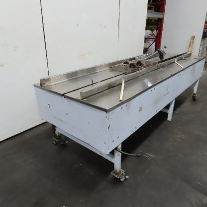 STS 11' Long x 42" Wide Stainless Top Carton Box Pull/Push Drag Conveyor .25HP