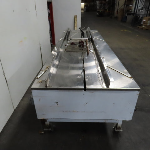 STS 11' Long x 42" Wide Stainless Top Carton Box Pull/Push Drag Conveyor .25HP