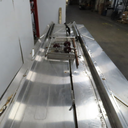 STS 11' Long x 42" Wide Stainless Top Carton Box Pull/Push Drag Conveyor .25HP