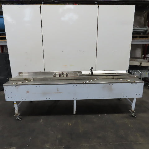STS 11' Long x 42" Wide Stainless Top Carton Box Pull/Push Drag Conveyor .25HP